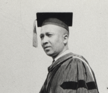 Francis C. Sumner in academic regalia